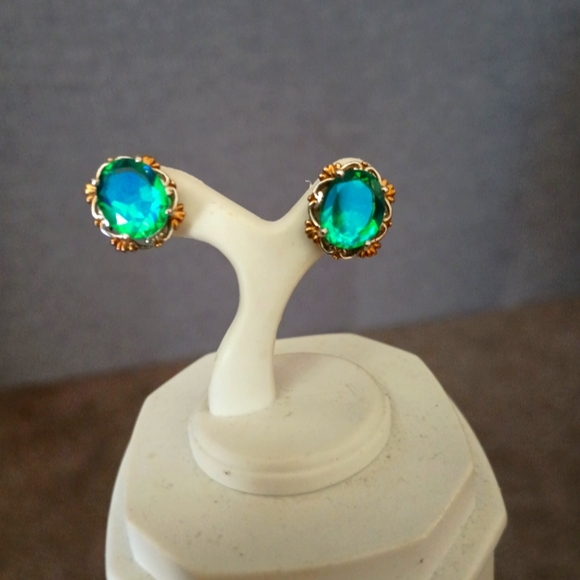 Peacock quartz earrings - Picture 4 of 14